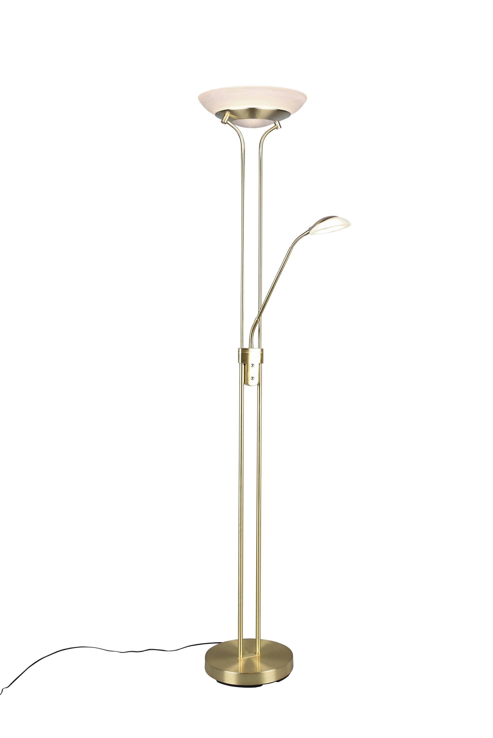 LAMPA LED OŚWIETLAJĄCA SUFIT ORSON - kolor mosiężny/kolor alabastrowy, Basics, metal/szkło (32,5/180cm) - Novel