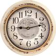 Uhr Baci in Weiss antik ca.Ø24,5cm - Hellgrau/Schwarz, MODERN, Glas/Papier (24,5cm) - Bessagi Home Uhr Baci in Weiss antik ca.Ø24,5cm - Hellgrau/Schwarz, MODERN, Glas/Papier (24,5cm) - Bessagi Home