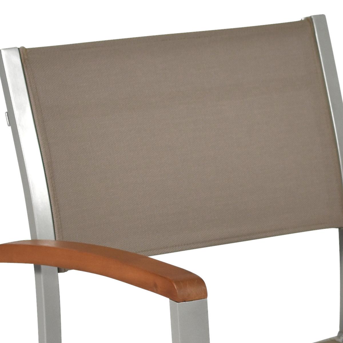 Vrtni Stol Naxos, 2 Kos, Aluminij - srebrne barve/siva, Romantika, kovina/tekstil (59/85/56cm) - Gardenson