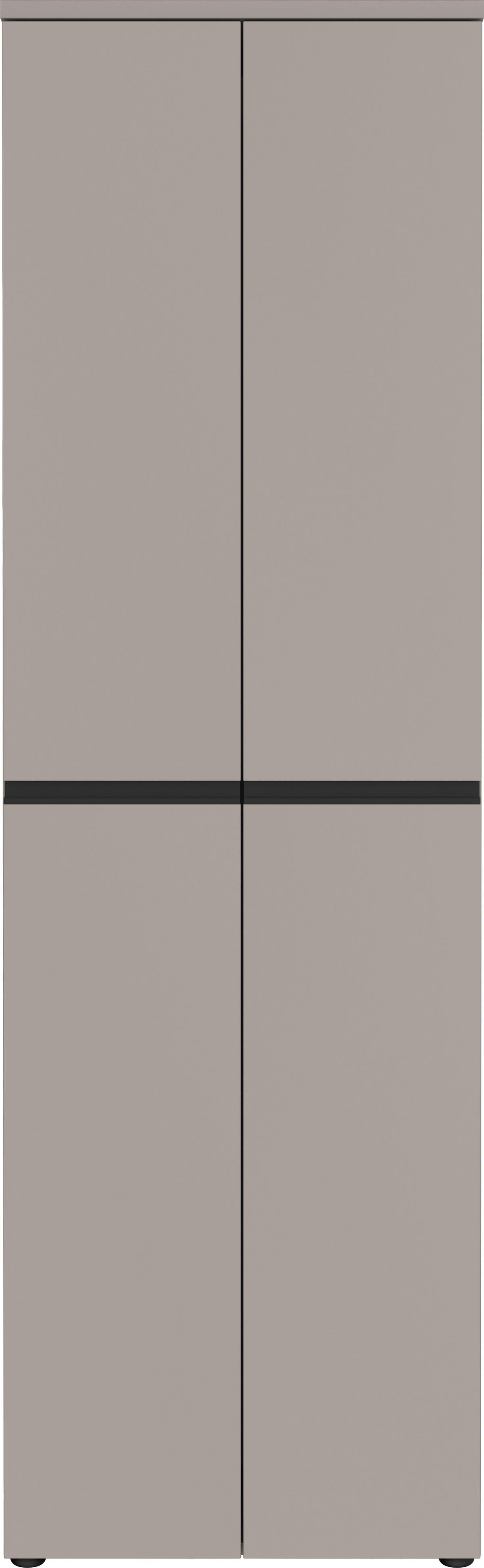 Garderobenschrank GW Bastia in Grau - Schwarz/Grau, MODERN, Holzwerkstoff/Kunststoff (59/194/41cm) - Premium Living