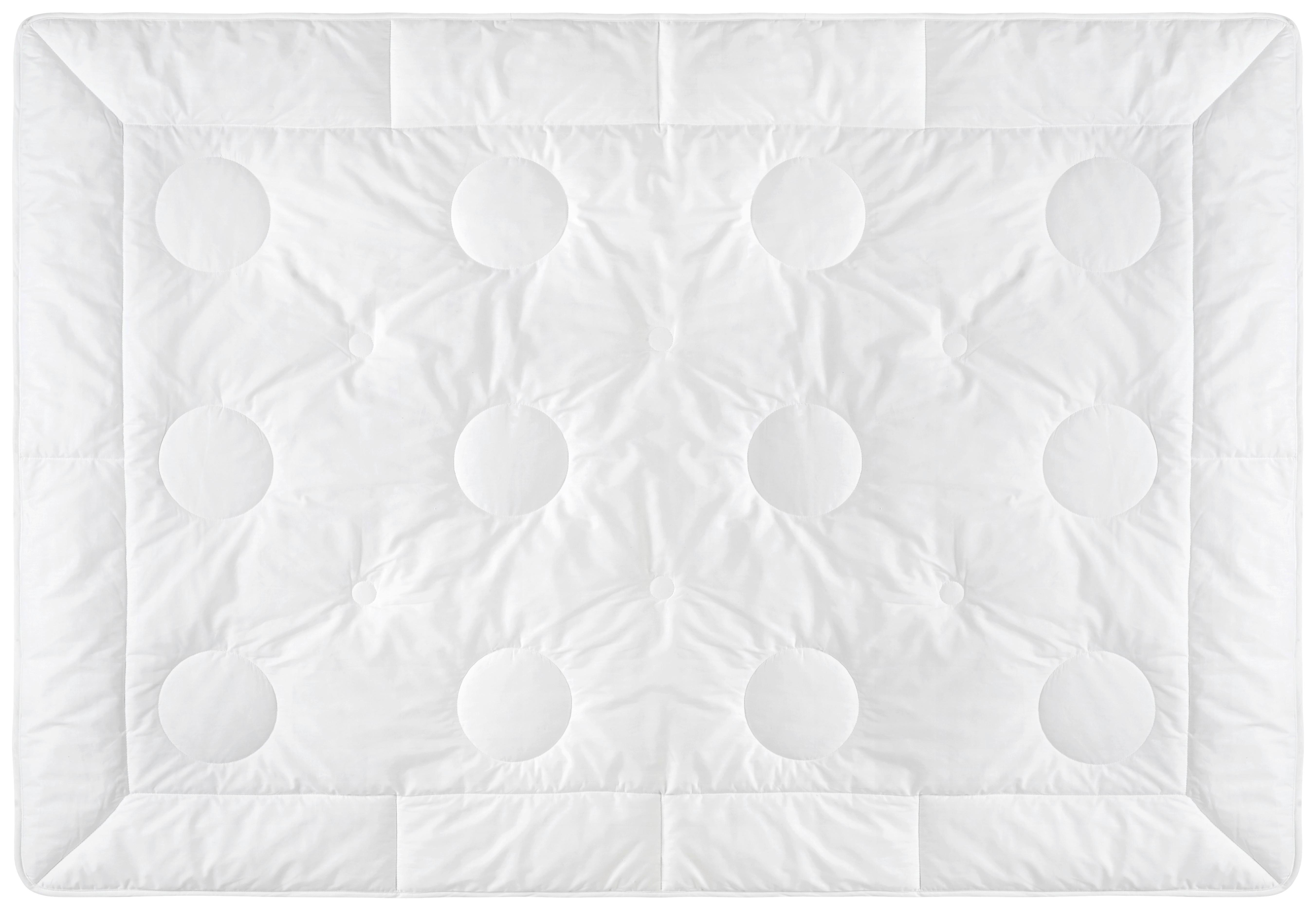Kassettenduvet Wildseide ca. 160x210cm - Weiss (160/210cm) - Premium Living