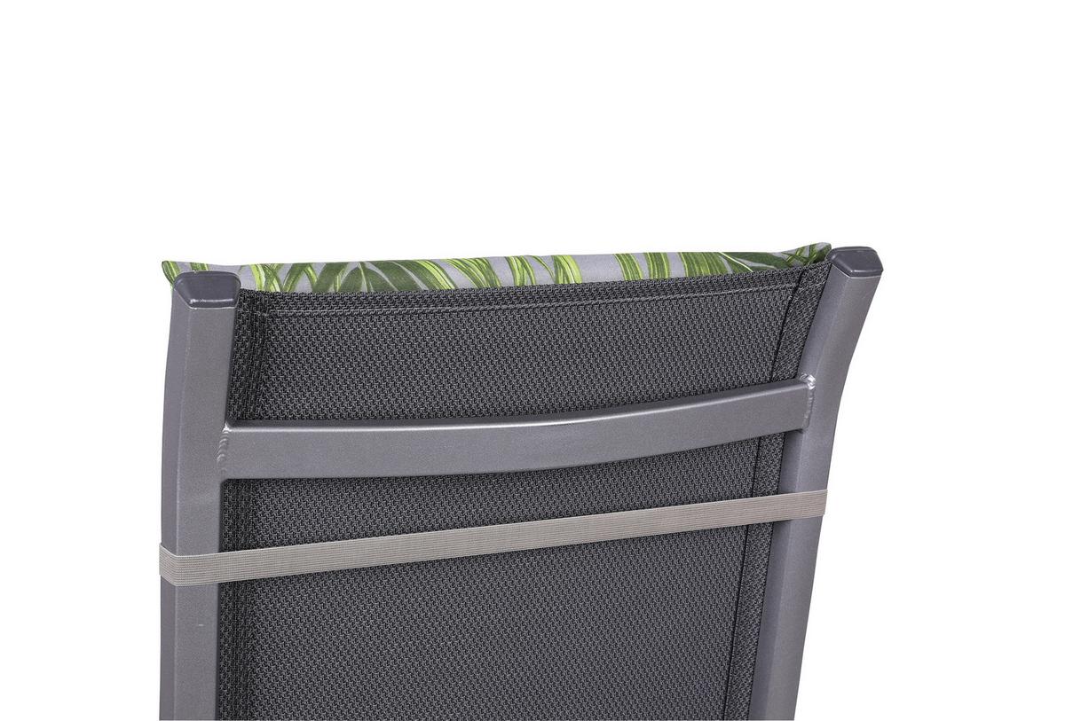 Sesselauflagenset Grau/Grün, 6-teilig - Grau/Grün, KONVENTIONELL, Textil (48/5/118cm)