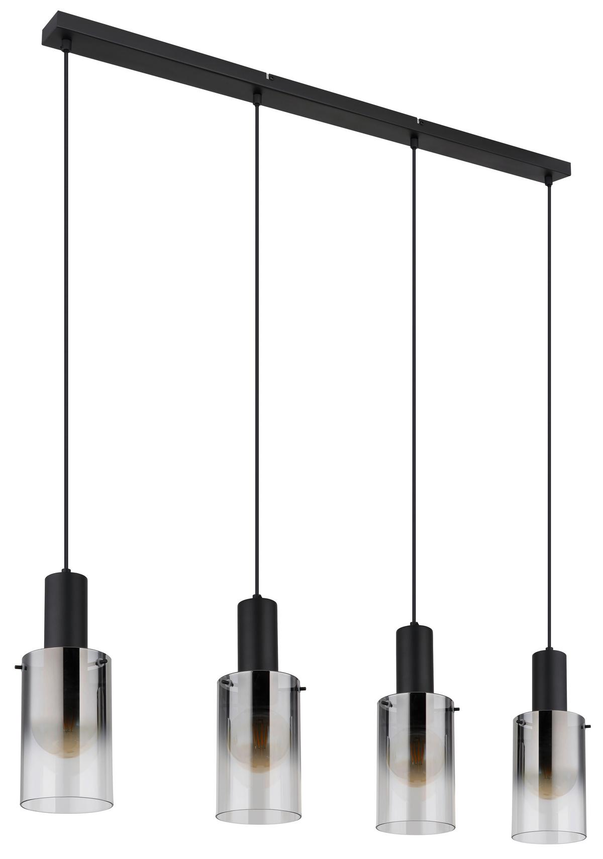 Függőlámpa 15907-4h - fekete/szürke, Design, műanyag/Üveg (102,5/12,5/150cm) - Globo
