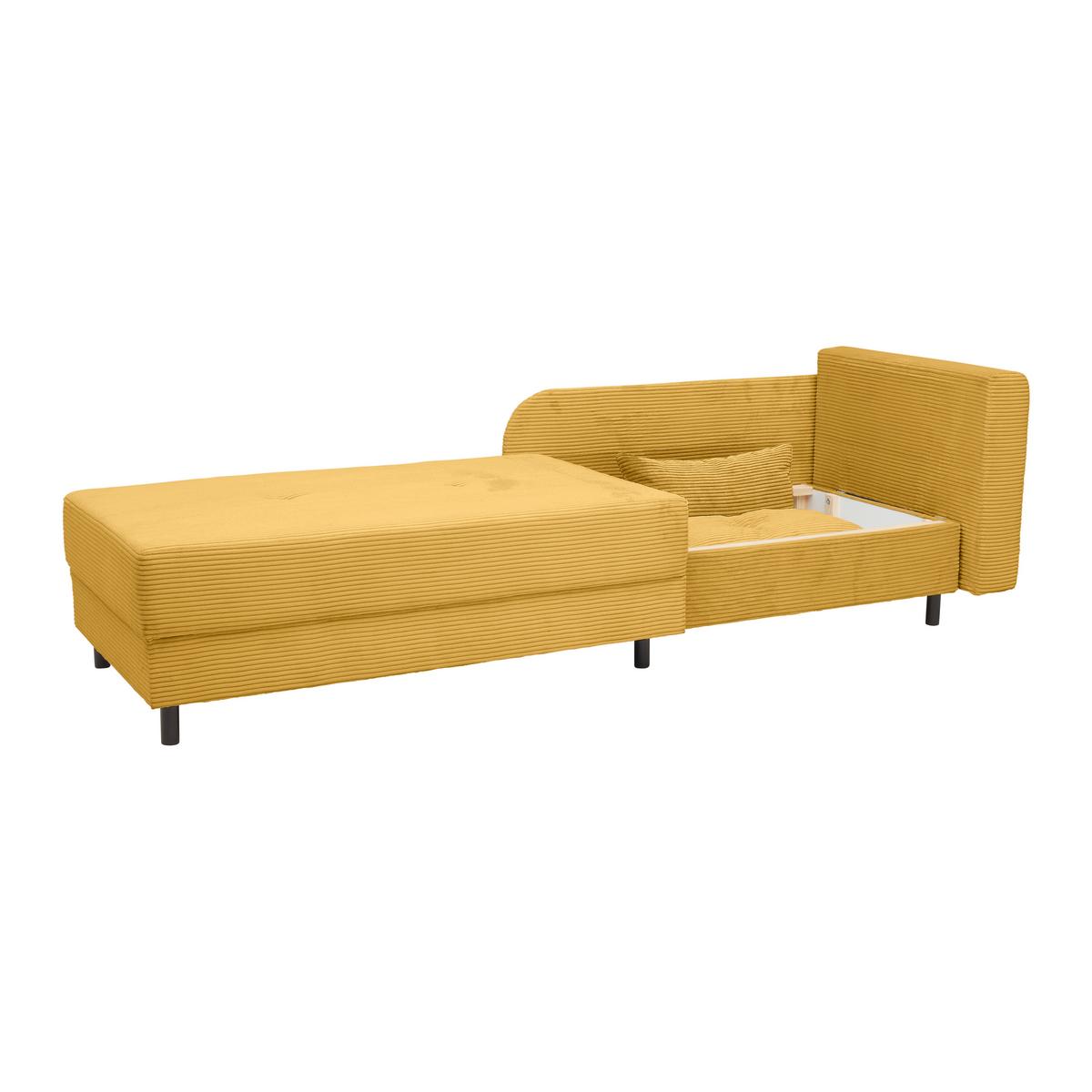 Liege Nova Senfgelb - Senfgelb/Schwarz, MODERN, Holz/Textil (145/62/85cm) - Mömax