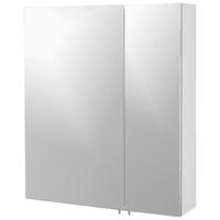 Spiegelschrank "Lumo" , weiß - Nickelfarben, MODERN, Glas/Holzwerkstoff (60/70,7/16cm) - MID.YOU