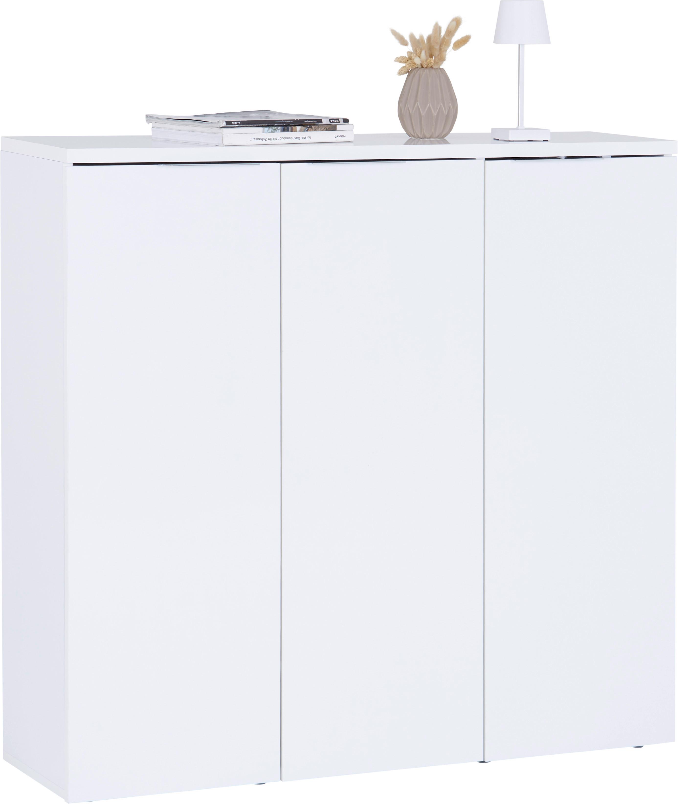 Dulap pentru pantofi SPLIT 2 - alb, Modern, lemn (120/115/34cm) - Modern Living