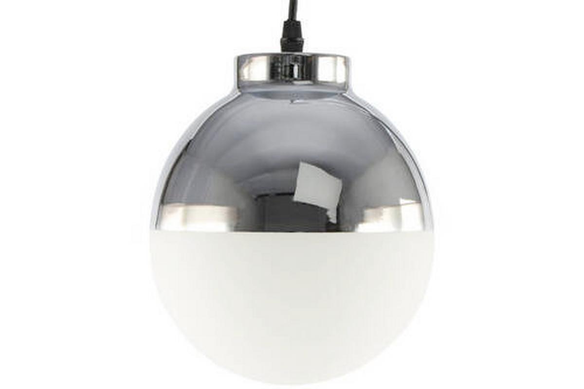 Stehleuchte Qob9h-Siv - Weiss/Silberfarben, Design, Glas/Metall (44/160/44cm) - Kayoom