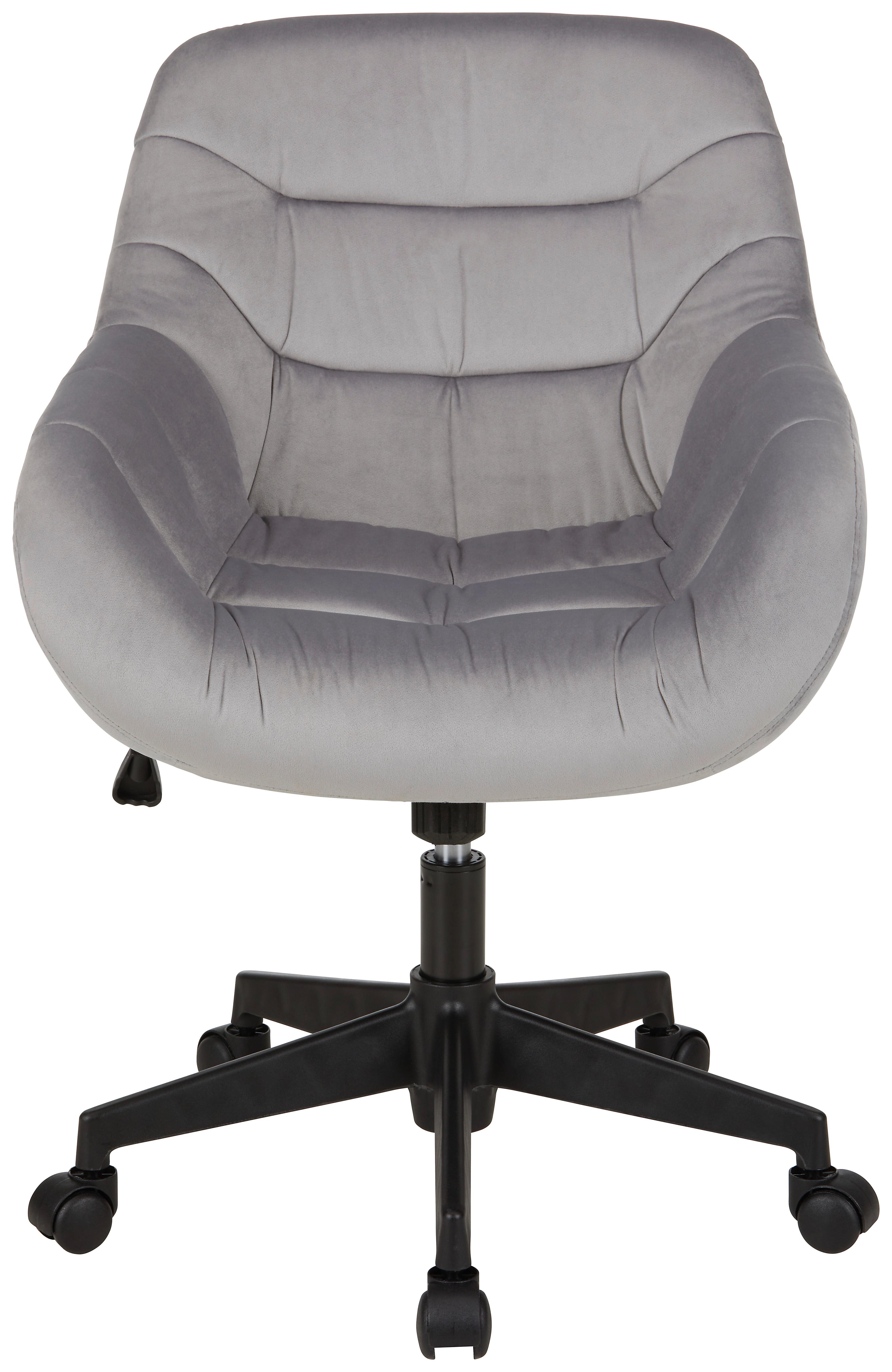 Drehstuhl in Grau - Schwarz/Grau, Romantik / Landhaus, Holz/Kunststoff (60/91/64cm) - Premium Living