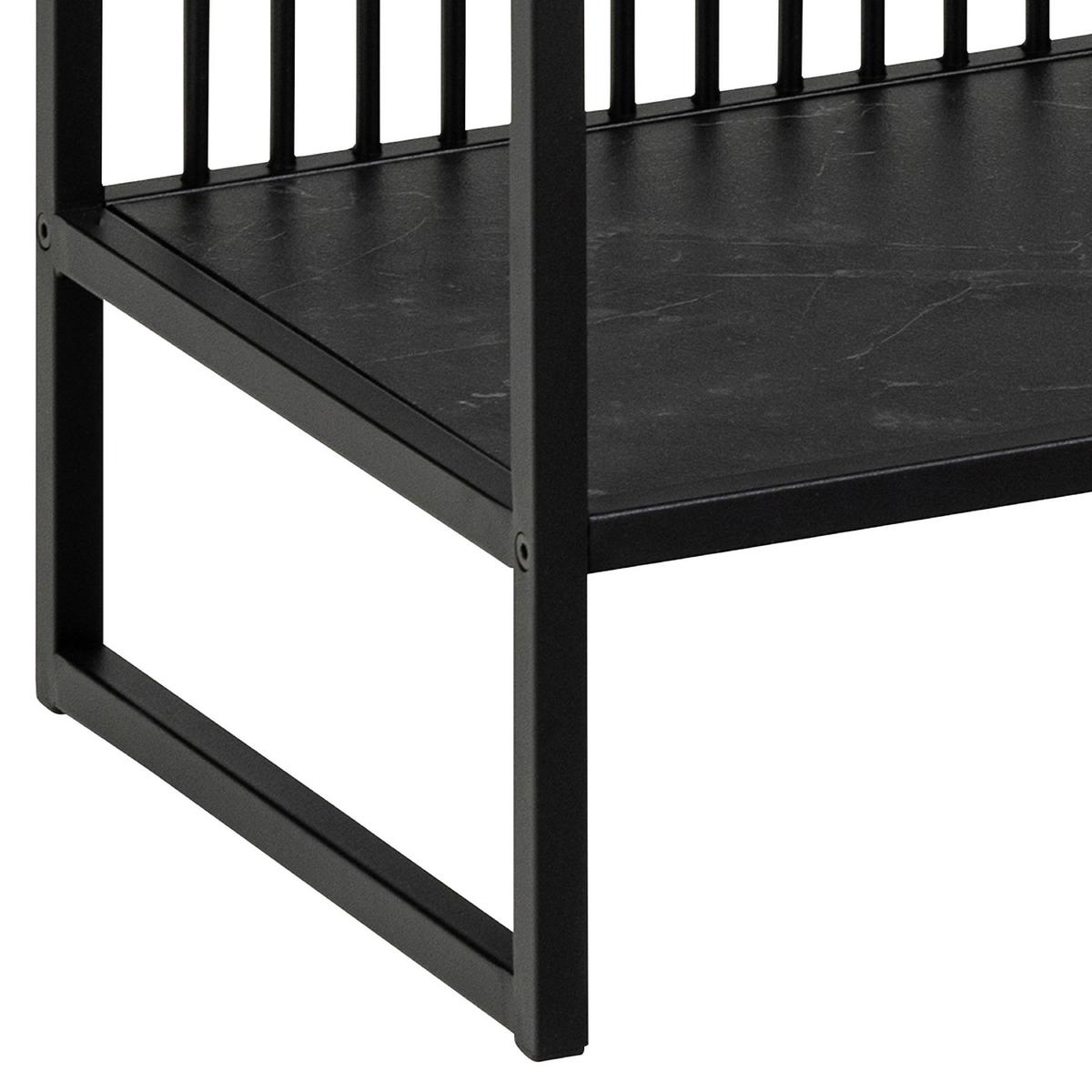 KOMODA STRINGTON - czarny, Design, materiał drewnopochodny/metal (120/83/35cm) - MID.YOU