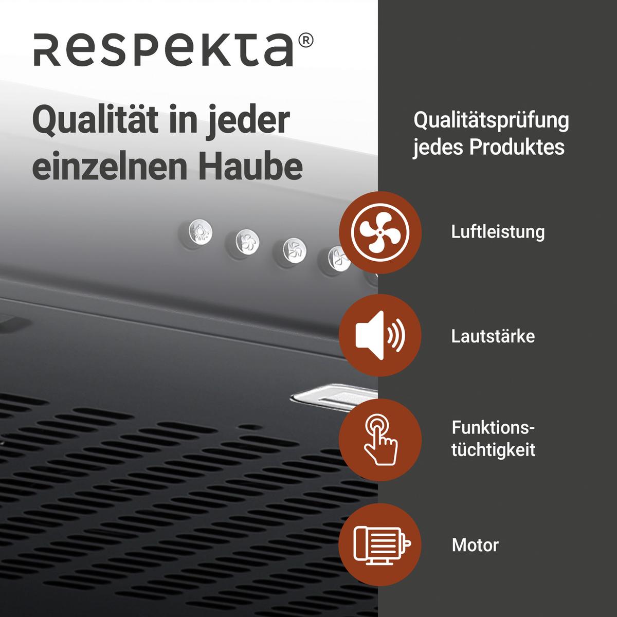 Dunstabzugshaube CH600SC-19 Schwarz - Schwarz, Trend, Metall (60/8/46,5cm) - Respekta