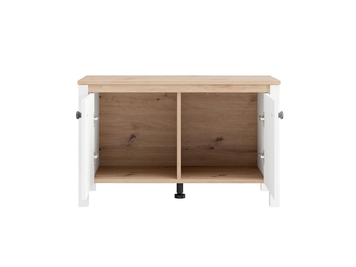 Előszobapad Bedford - fekete/Artisan tölgy, Romantik / Landhaus, műanyag/faalapú anyag (85,5/53,5/40cm)