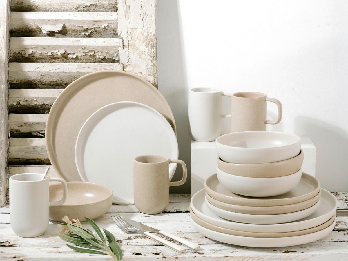 Kombinirani Servis Uno Toscana, 16-Delni - krem barve/bež, Basics, keramika - Creatable