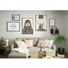 CANVASTAVLA DENISE SMALL - beige/svart, Modern, trämaterial/textil (60/90cm) - Premium Living