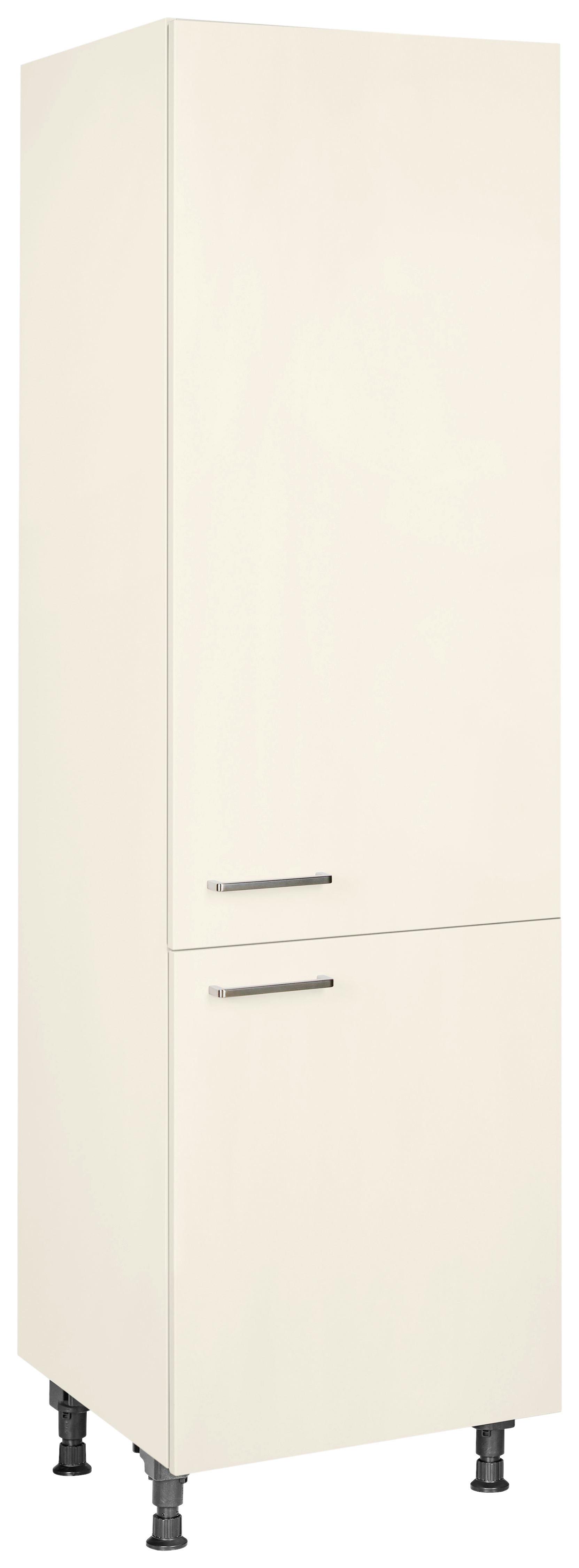 Geschirrschrank Touch Magnolie - Edelstahlfarben/Magnolie, MODERN, Holzwerkstoff/Metall (60/216,6/58cm) - Nobilia