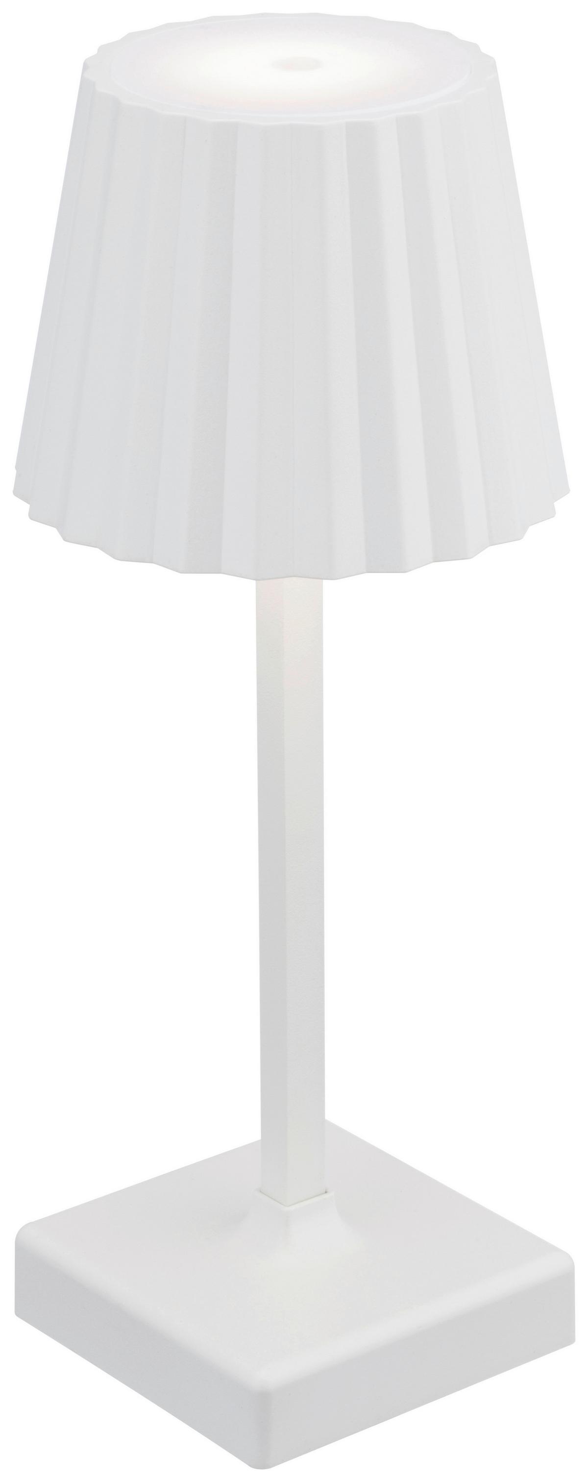 Veioză Gopi - alb, Modern, plastic/metal (10,5/10,5/26cm) - Mömax