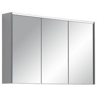 SZAFKA Z LUSTREM LARA - antracytowy/kolor aluminiowy, Modern, materiał drewnopochodny/metal (110/68,3/15cm) - Voleo
