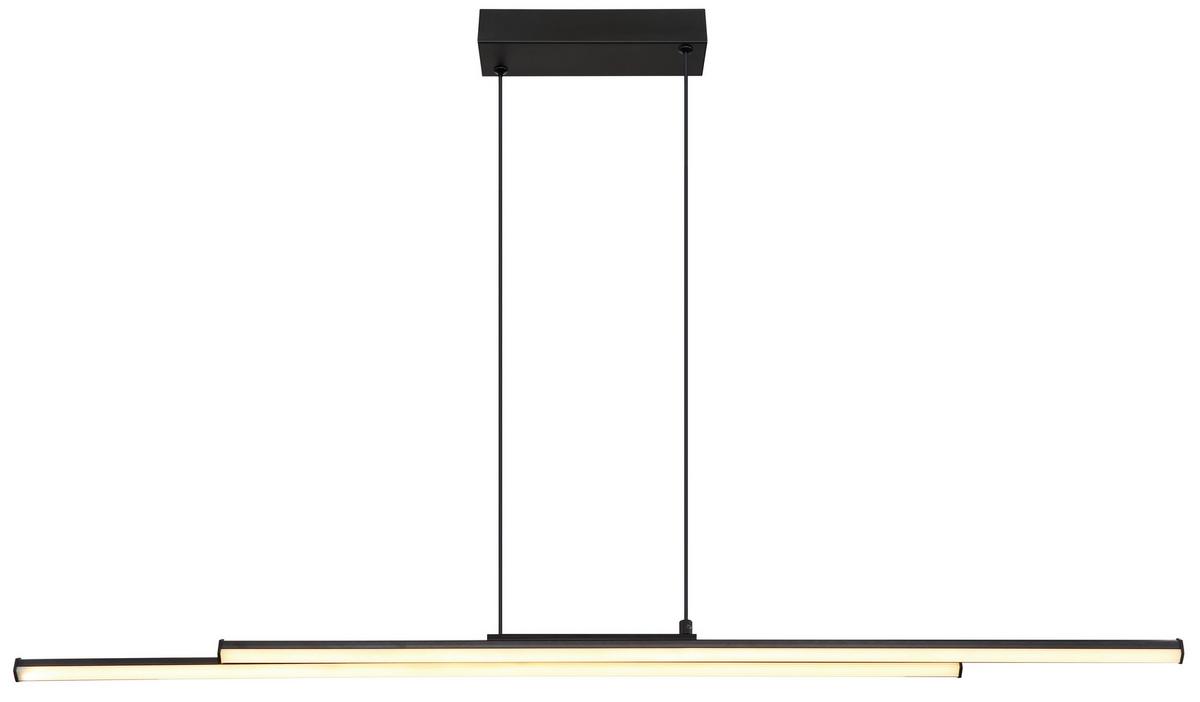Lampă suspendată cu LED Kirina - alb/negru, Design, plastic/metal (110/6/120cm) - Globo