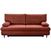 Trosjed Na Razvlačenje Virgo - crna/terakota, Konvencionalno, tekstil/drvo (212/97/105cm) - Modern Living