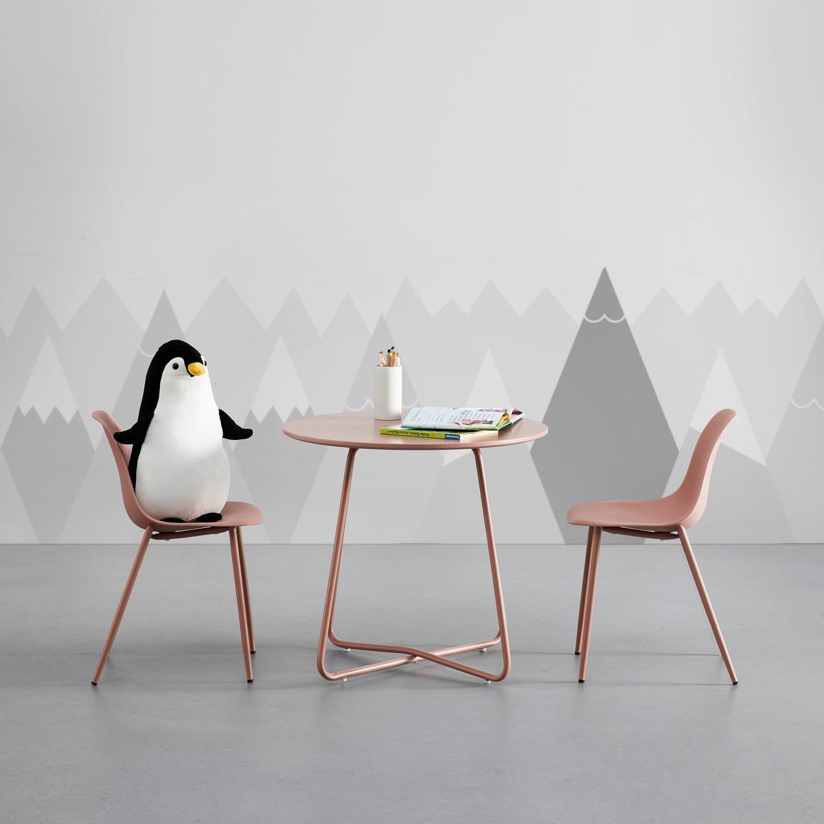 Kindersitzgruppe Casey Rosa Kunststoff/Metall - Rosa, MODERN, Kunststoff/Metall (60/56/60cm) - Bessagi Kids