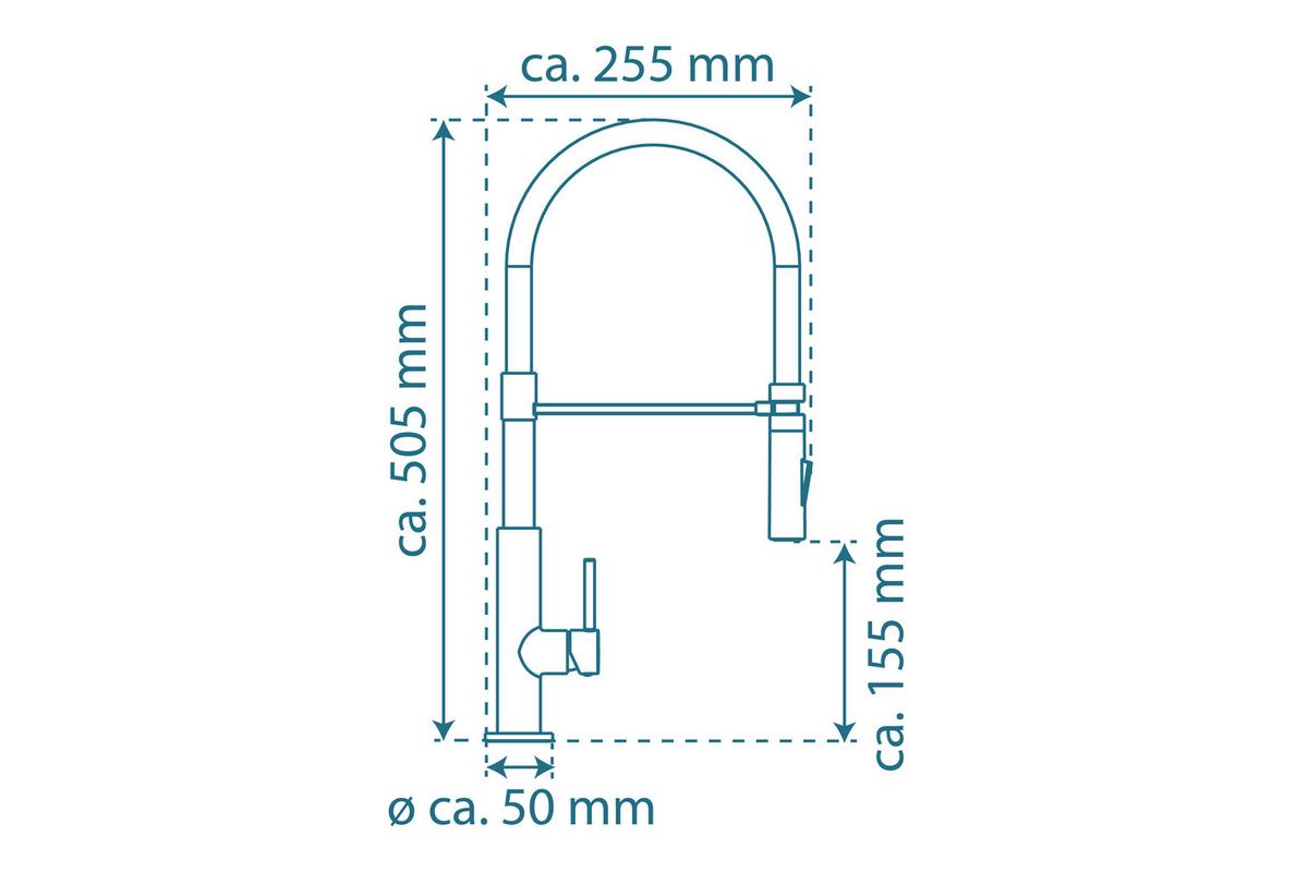 Slavina Stilo - boje kroma, metal/plastika (50,8cm)