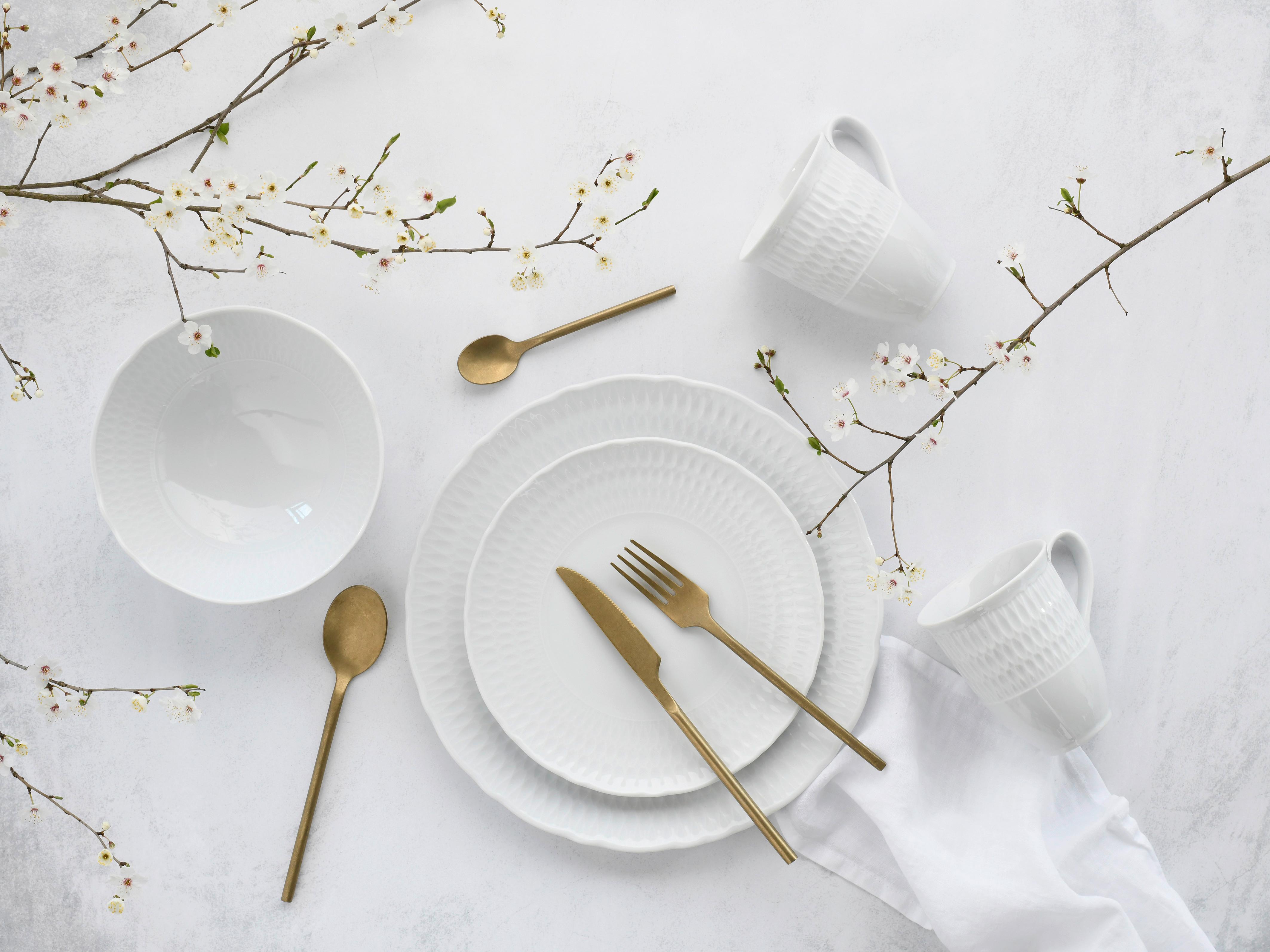 Kombinirani Servis Sofia, 16-Delni - bela, Design, keramika - Creatable