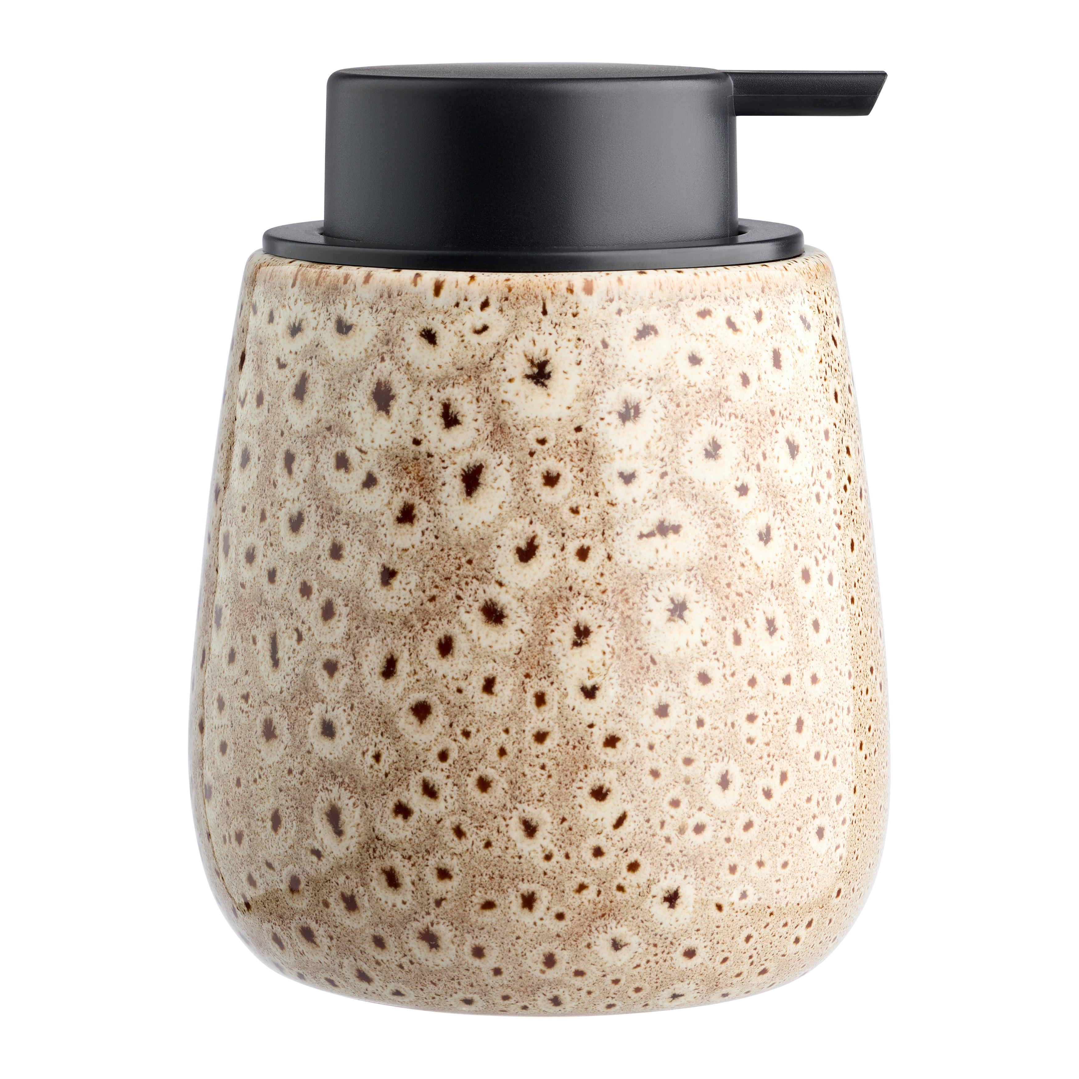 Dozator Săpun Magnus - gri deschis/maro bej, Modern, ceramică/plastic (10/12.8cm) - Mömax
