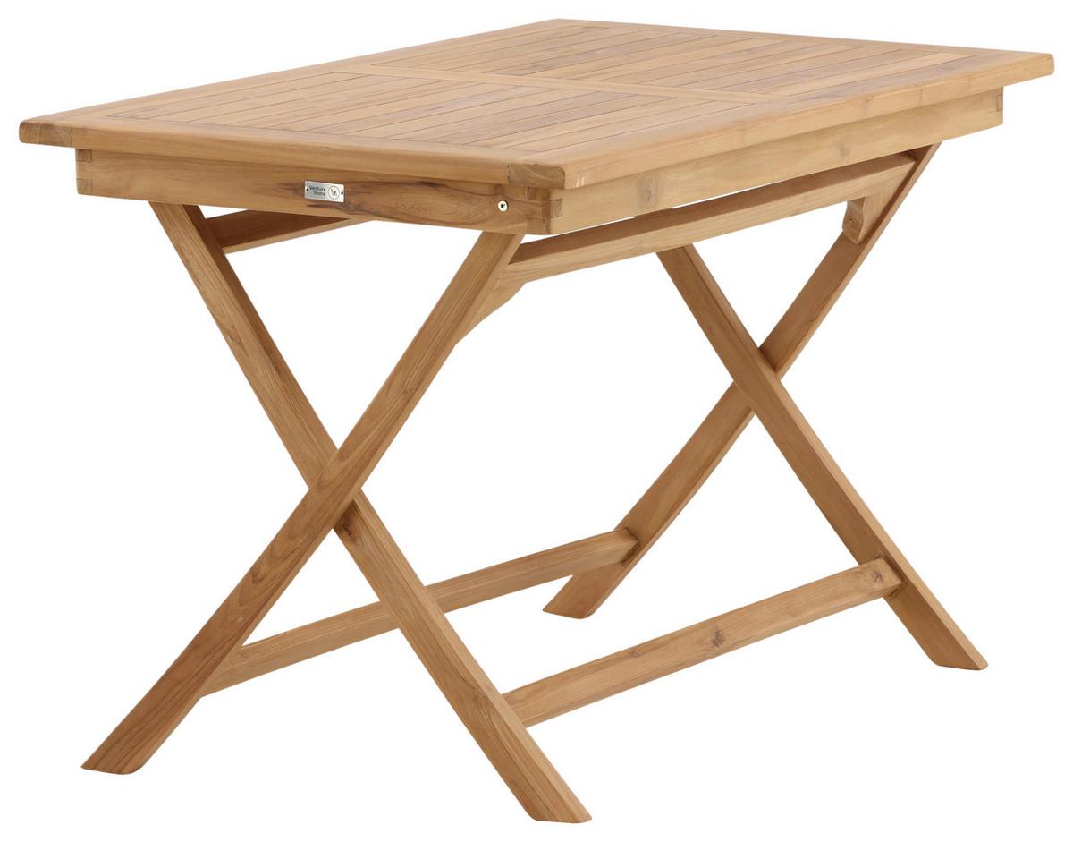 Gartentisch Kenya ca. 120x70x75 cm Teakholz - Teakfarben, KONVENTIONELL, Holz (120/70/75cm) - Gardenson