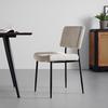 STOL ELIA - beige/svart, Modern, metall/trä (56/85/47cm) - Bessagi Home