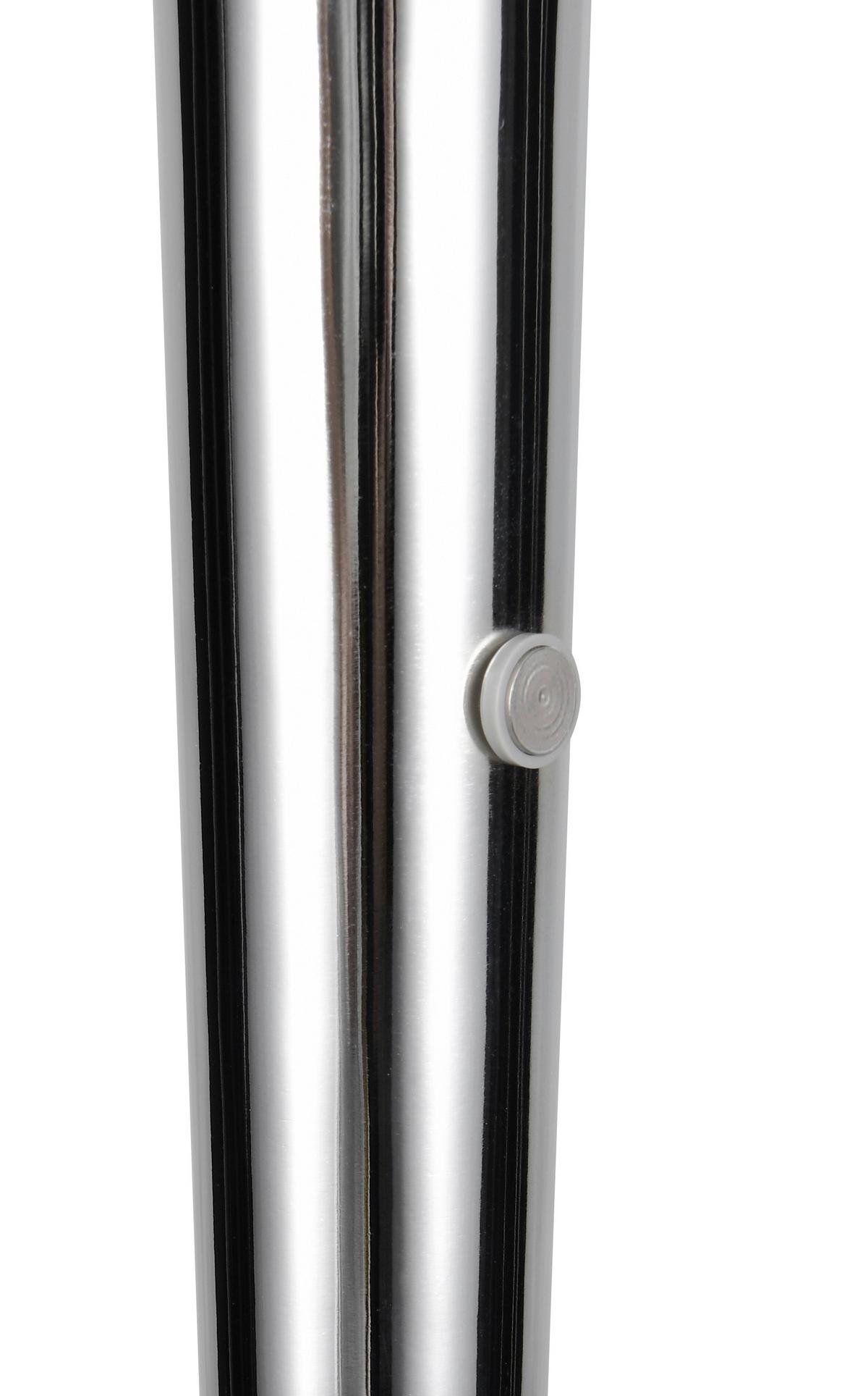 LED-Stehleuchte Mendorez Chromfarben max. 2,5 Watt - Chromfarben/Transparent, Basics, Kunststoff/Metall (22/22/130,5cm)