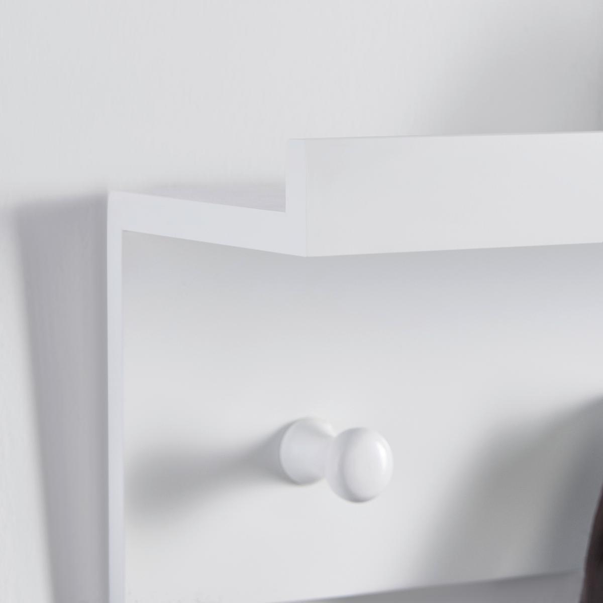 Wandgarderobe in Weiss - Weiss, Modern, Holzwerkstoff (40/12/10cm) - Mömax