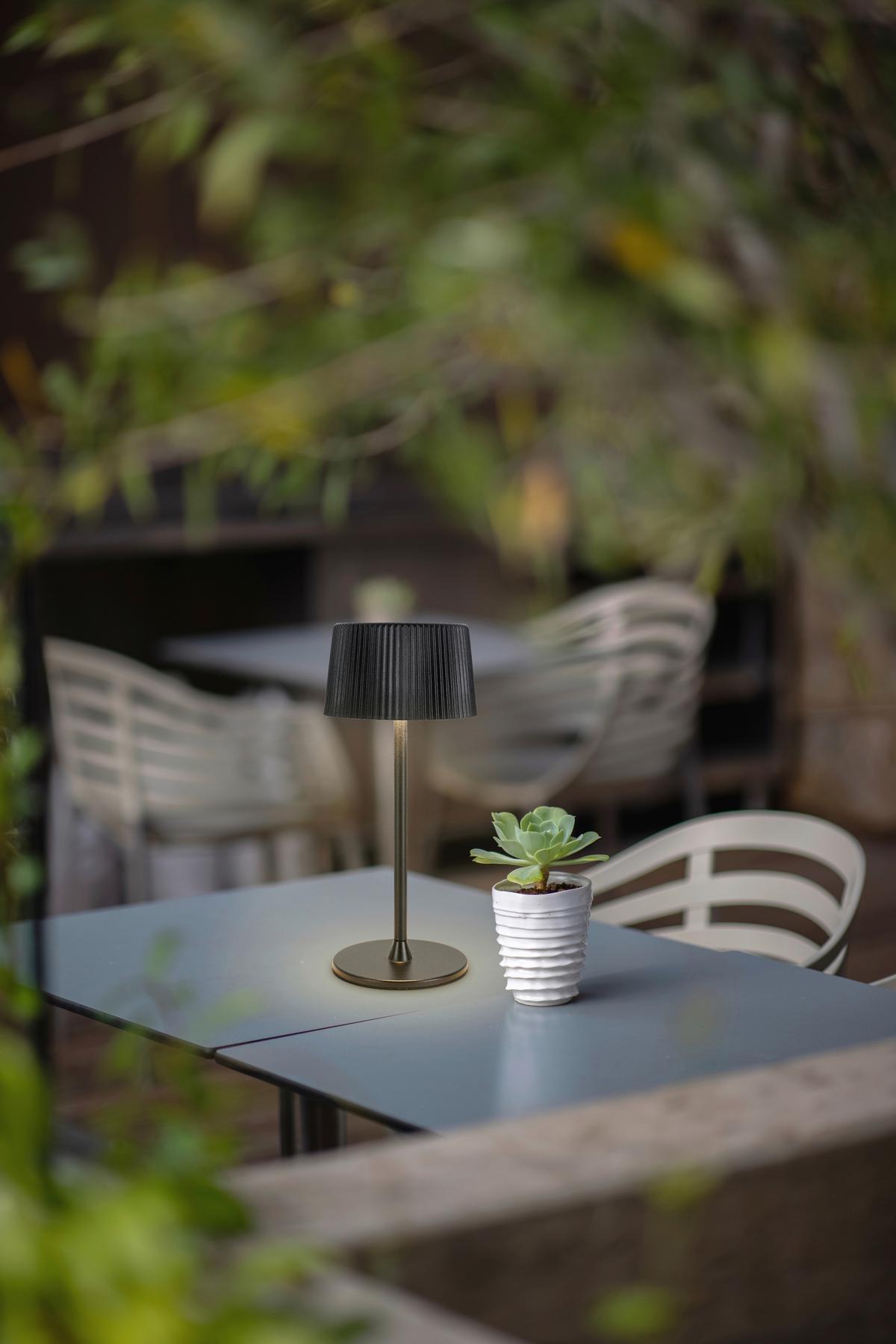 Akku-Tischleuchte Thremo Schwarz, 3er Set - Schwarz/Weiß, MODERN, Kunststoff/Metall (11/30/21,1cm) - Mömax