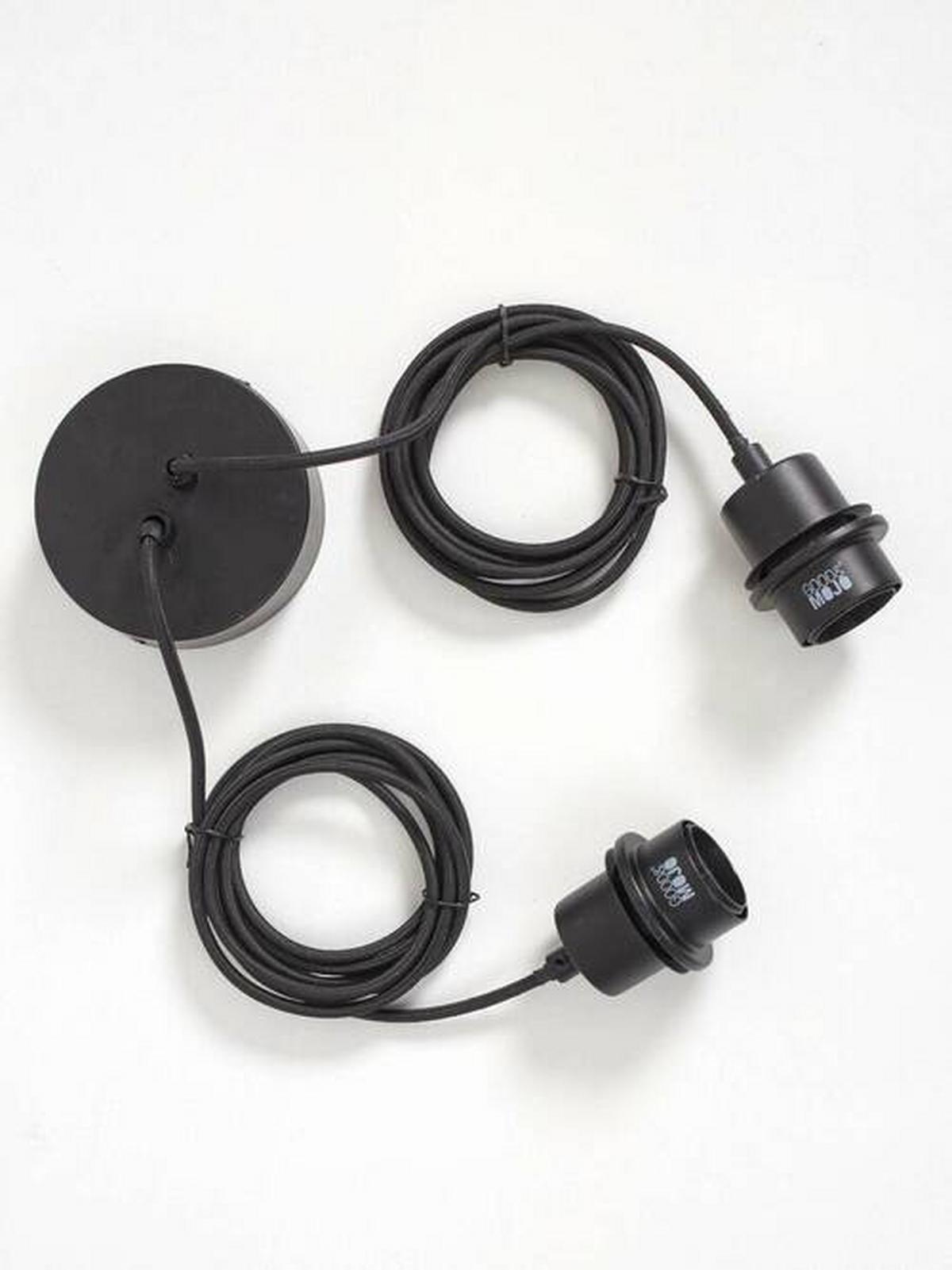 Viseča Svetilka Bhutan, Črna, Bambus - črna/naravne barve, Trend, les (38/18/45cm) - Good & Mojo