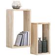 Set Stenskih Regalov Tessa - naravna, Moderno, les (34,5/28/60/52,5/19,5/19,5cm) - Mömax modern living