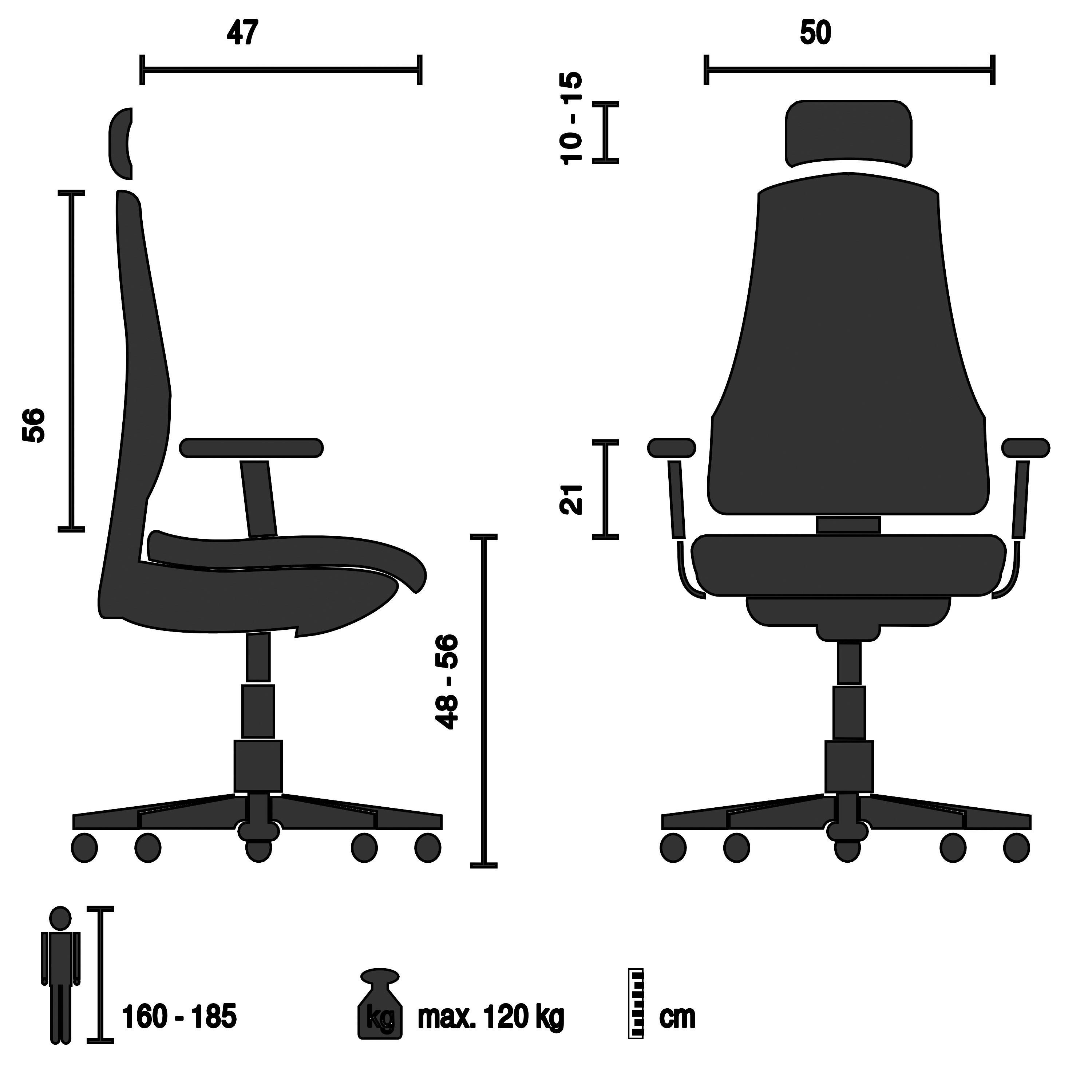 Pisarniški Stol Ri-cover, Črna - črna, Moderno, umetna masa/tekstil (66cm) - MID.YOU