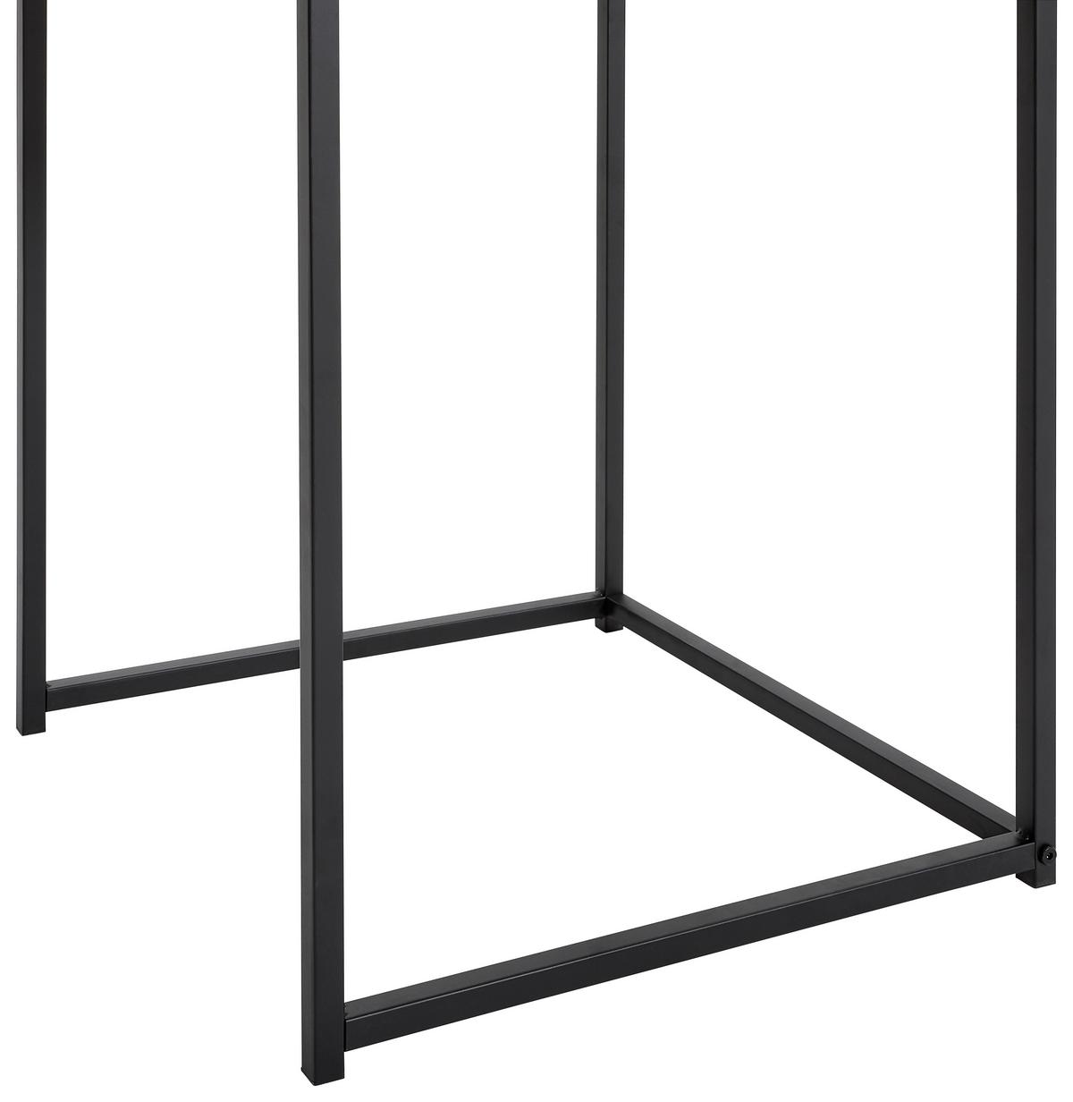 STOLIK KAWOWY SANTIAGO - kolor naturalny/czarny, Modern, materiał drewnopochodny/metal (35/40/45/35/40/45/45/50/55cm) - PBJ