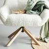 Sessel in Weiß - Weiß/Naturfarben, MODERN, Holz/Textil (100/150/40cm) - Premium Living