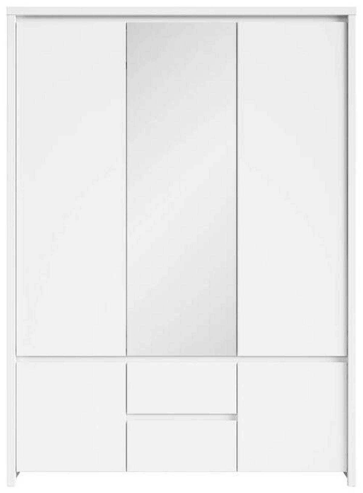 Ormar S Klasičnim Vratima Kaspian - bijela, Moderno, staklo/drvni materijal (153,5/211/55,5cm) - Modern Living