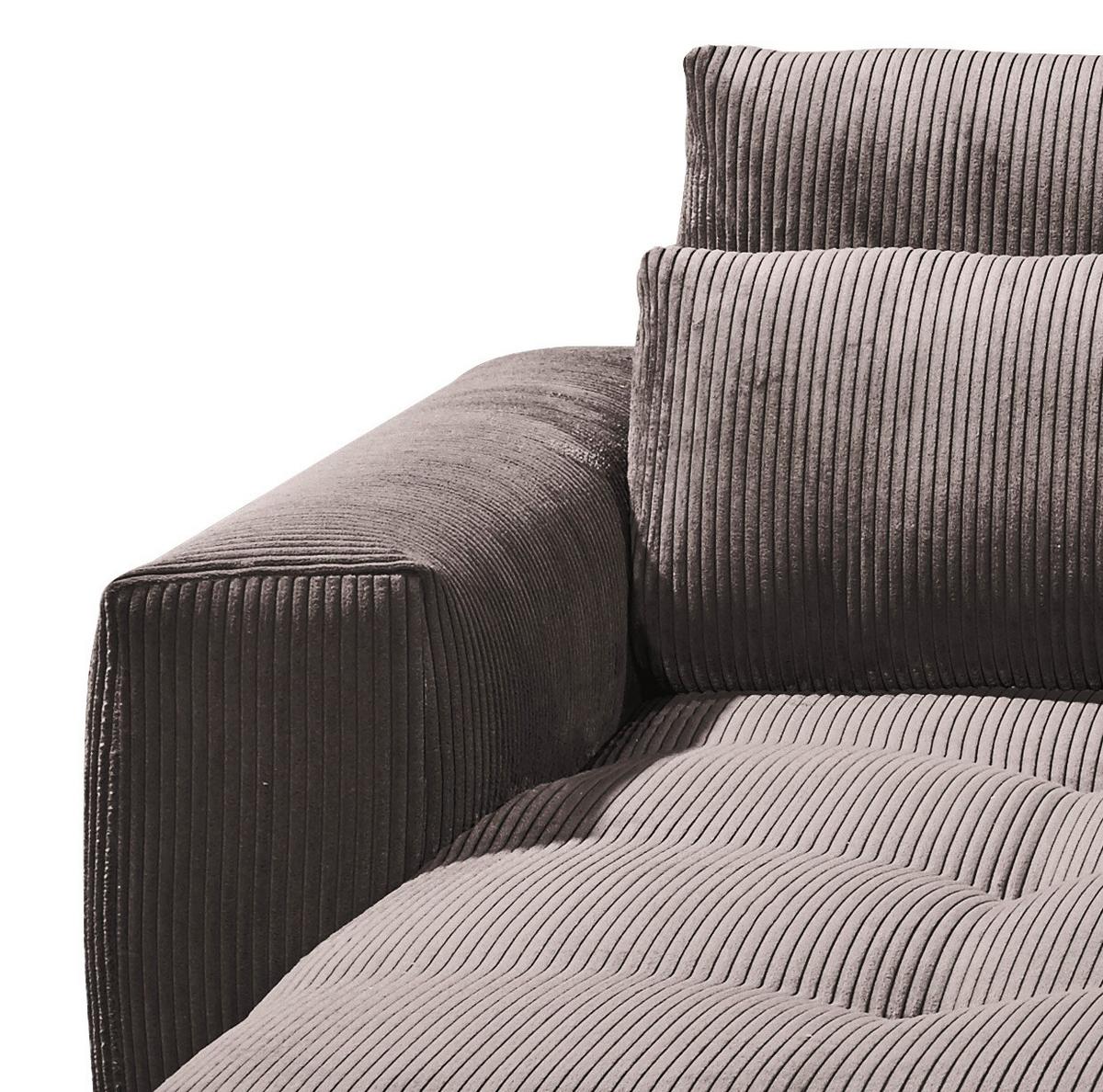 Bigsofa Barura Loveseat ca. 292x194 cm Mokka - Schwarz/Mokka, KONVENTIONELL, Holzwerkstoff/Kunststoff (292/90/194cm) - MID.YOU