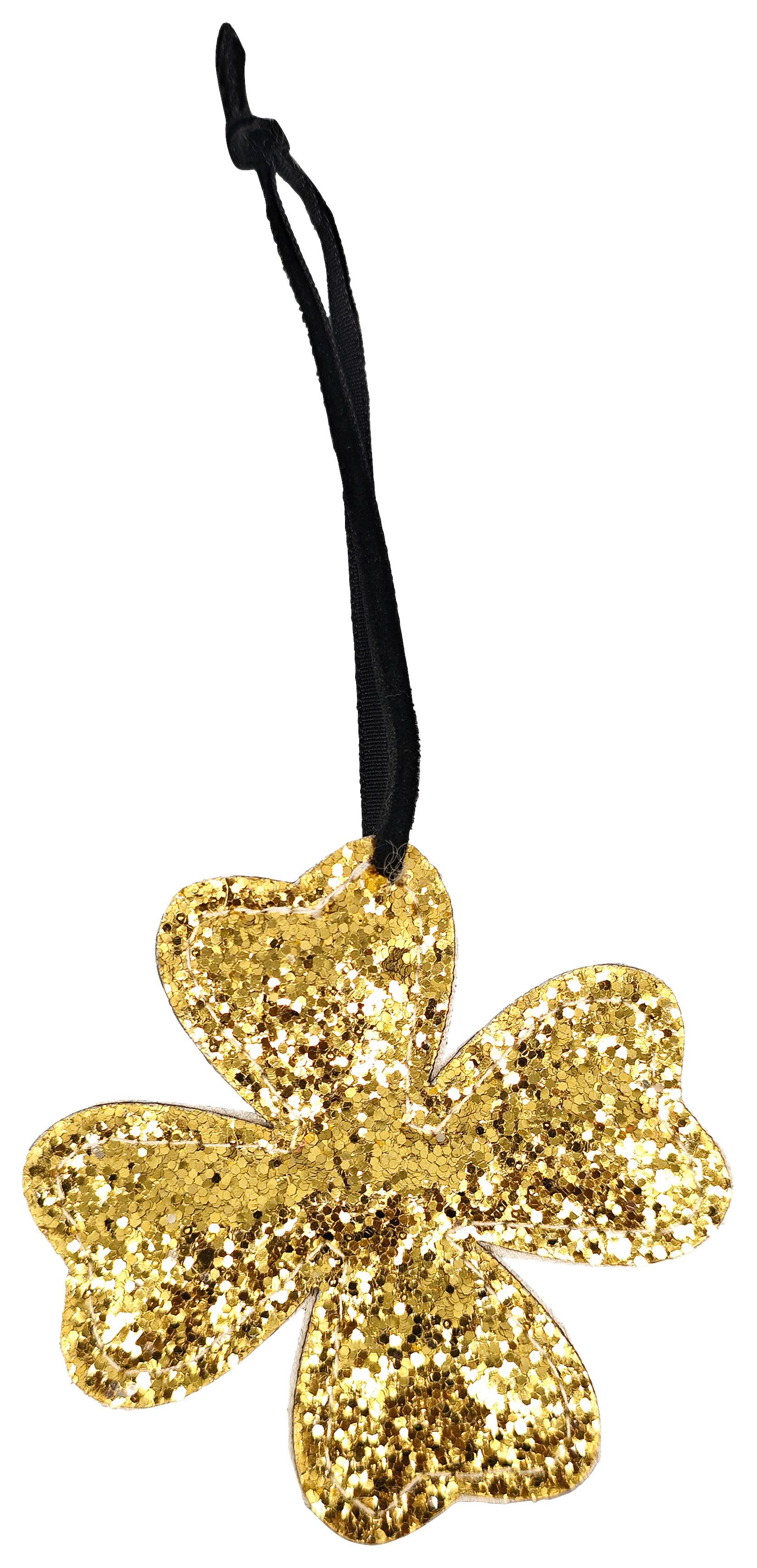 Dekohänger Happy Goldfarben - Goldfarben, KONVENTIONELL, Textil (7,5/7,5cm) - Mömax