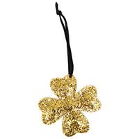 Dekohänger Happy Goldfarben - Goldfarben, KONVENTIONELL, Textil (7,5/7,5cm) - Mömax