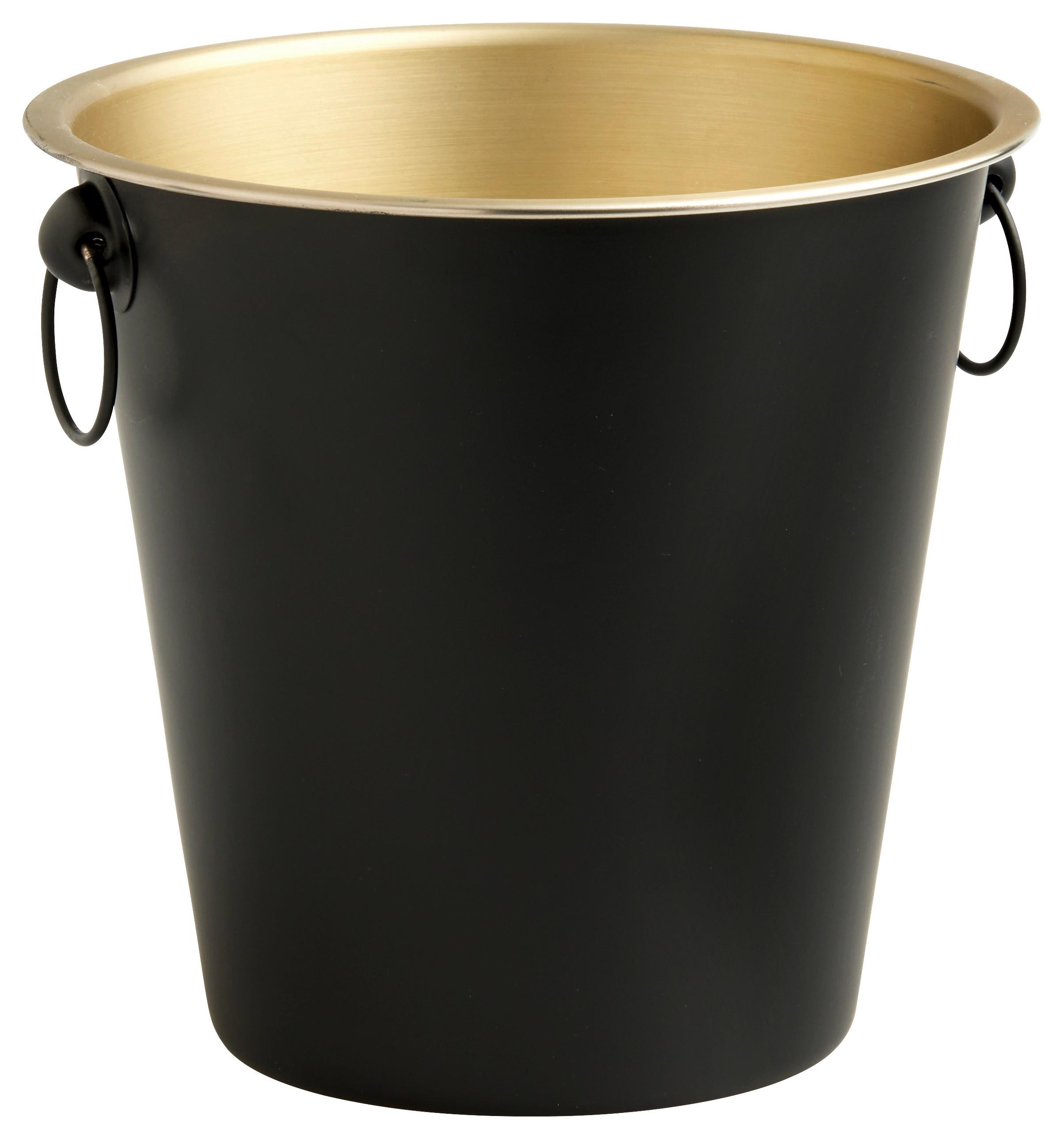 FLASCHENKÜHLER GLAMOUR - Goldfarben/Schwarz, MODERN, Metall (21,7/20,5cm) - Mömax