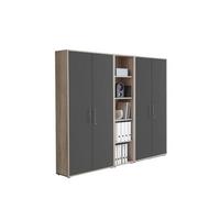 AKTENSCHRANK OFFICE EDITION - SW SET 10 - Anthrazit/Sonoma Eiche, MODERN, Holzwerkstoff (212,9/185,6/33cm) - MID.YOU
