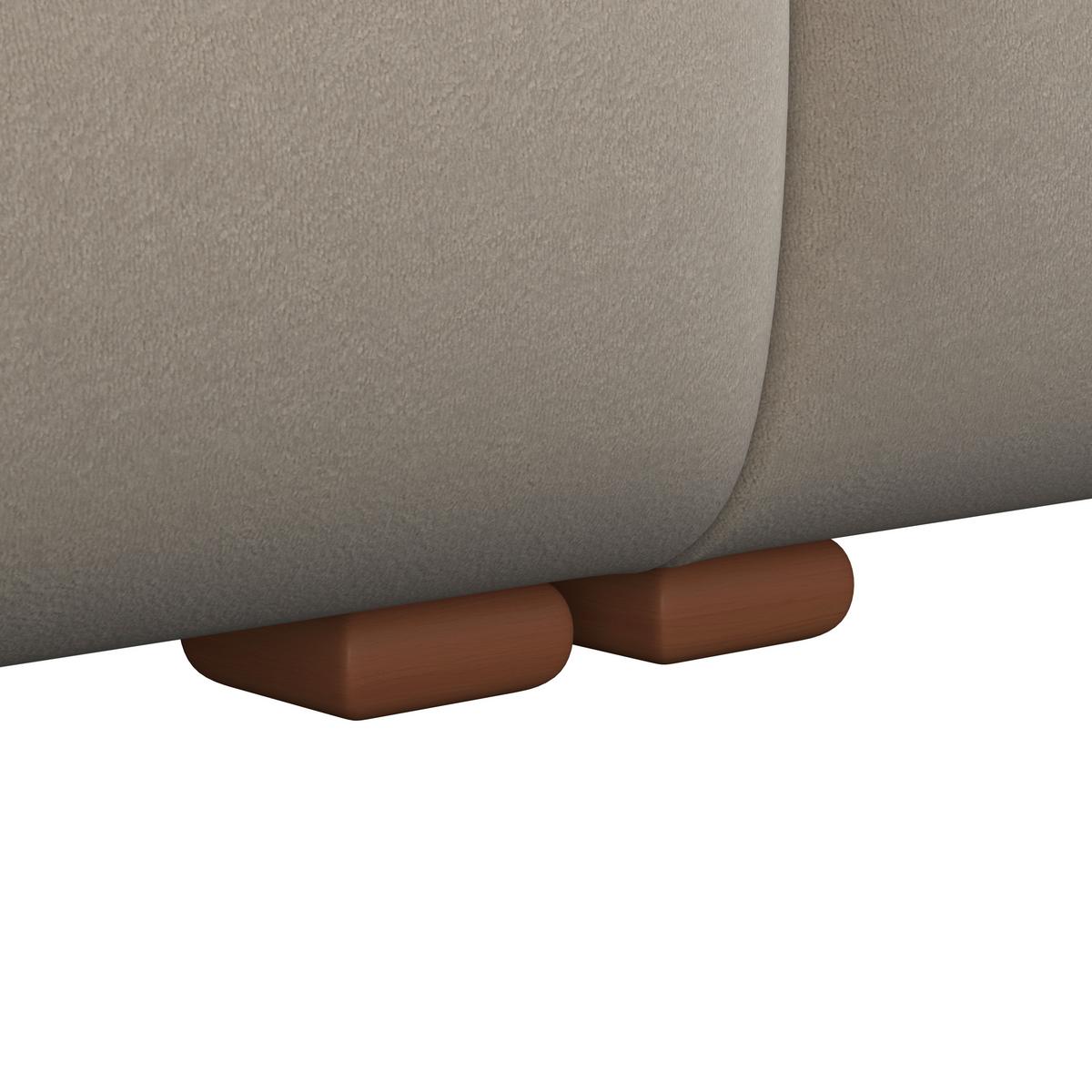 Zofa Talia, Bež - bež/rjava, Moderno, tekstil/les (237/61/99cm) - Bessagi Home