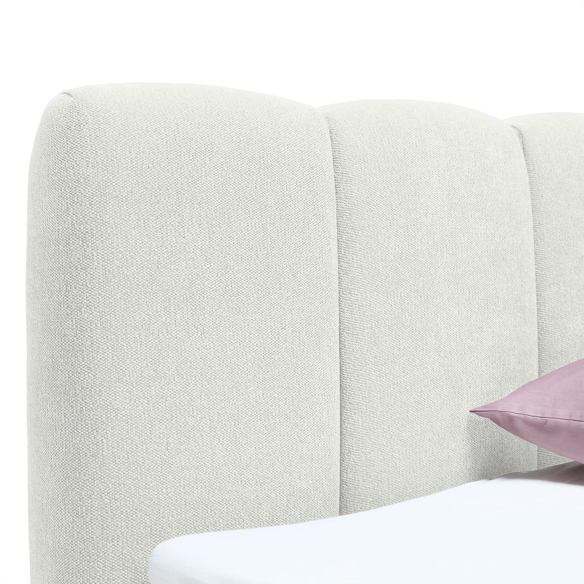 Boxbett Elaris Weiß ca. 160x200cm - Chromfarben/Weiß, KONVENTIONELL, Kunststoff/Textil (160/200cm) - Mömax
