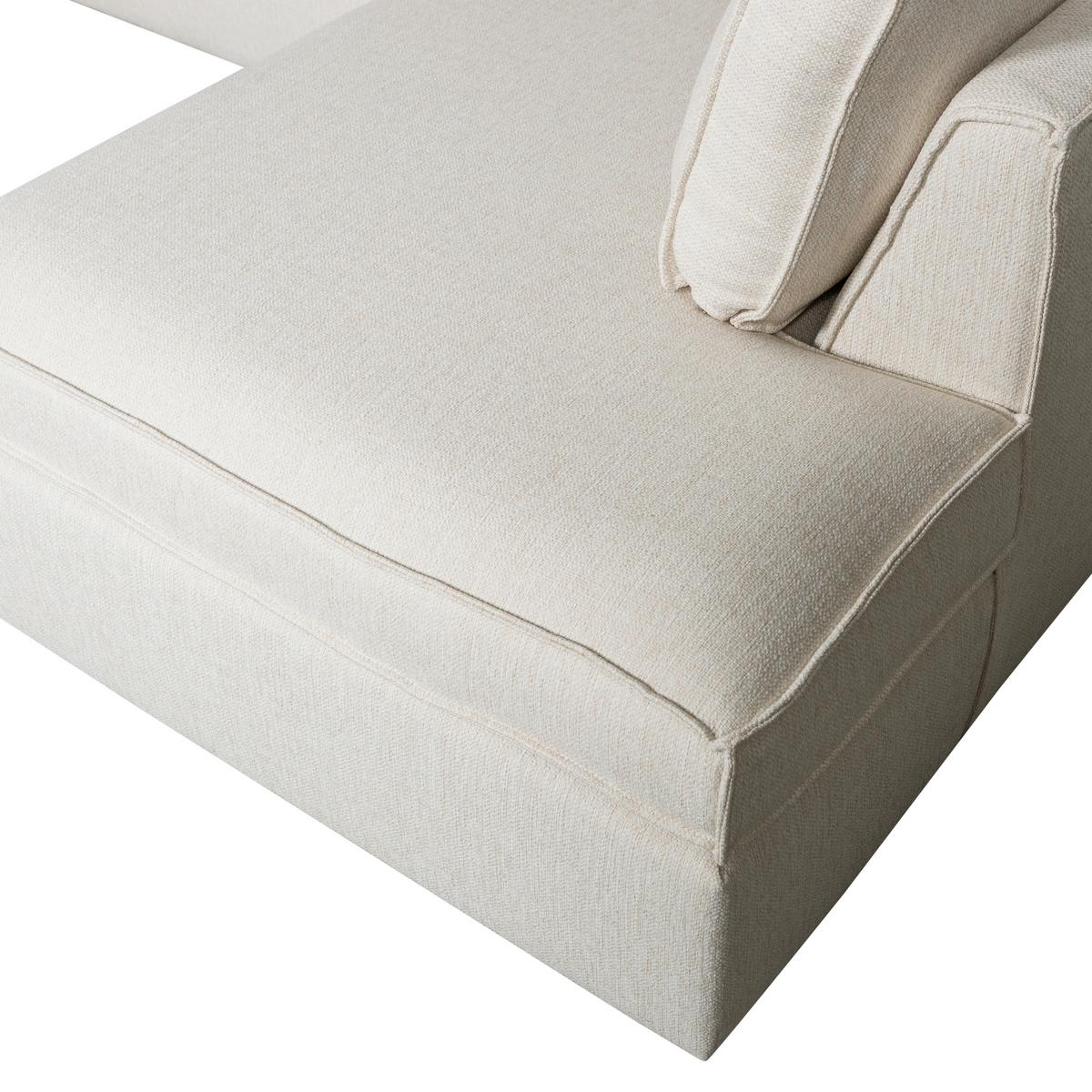 Ecksofa Thomas Naturfarben S:283x197cm - Schwarz/Naturfarben, Design, Kunststoff/Textil (283/197cm) - Livetastic