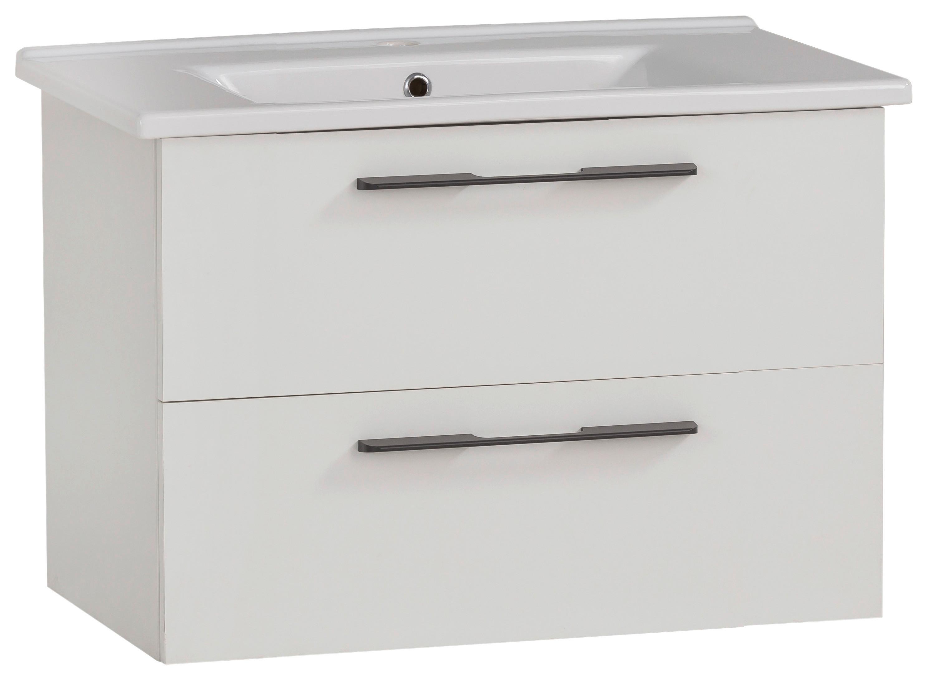 Umivalniška Enota Z Umivalnikom Maxim, Bela - bela/antracit, Moderno, kovina/leseni material (65cm) - Stylife