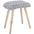 Hocker in Grau/Kiefer - Naturfarben/Grau, ROMANTIK / LANDHAUS, Holz/Holzwerkstoff (45/50,5/34cm) - MÖMAX modern living