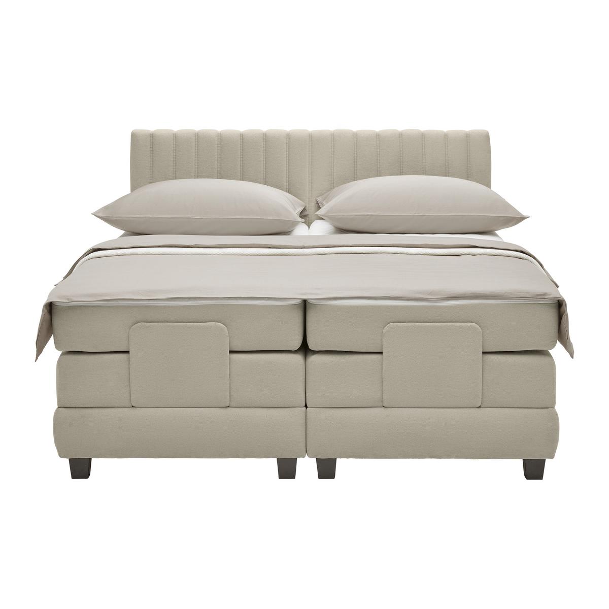 Boxspringbett Dixon Cappuccino ca. 160x200cm - Schwarz/Cappuccino, Konventionell, Holz/Holzwerkstoff (160/200cm) - Premium Living