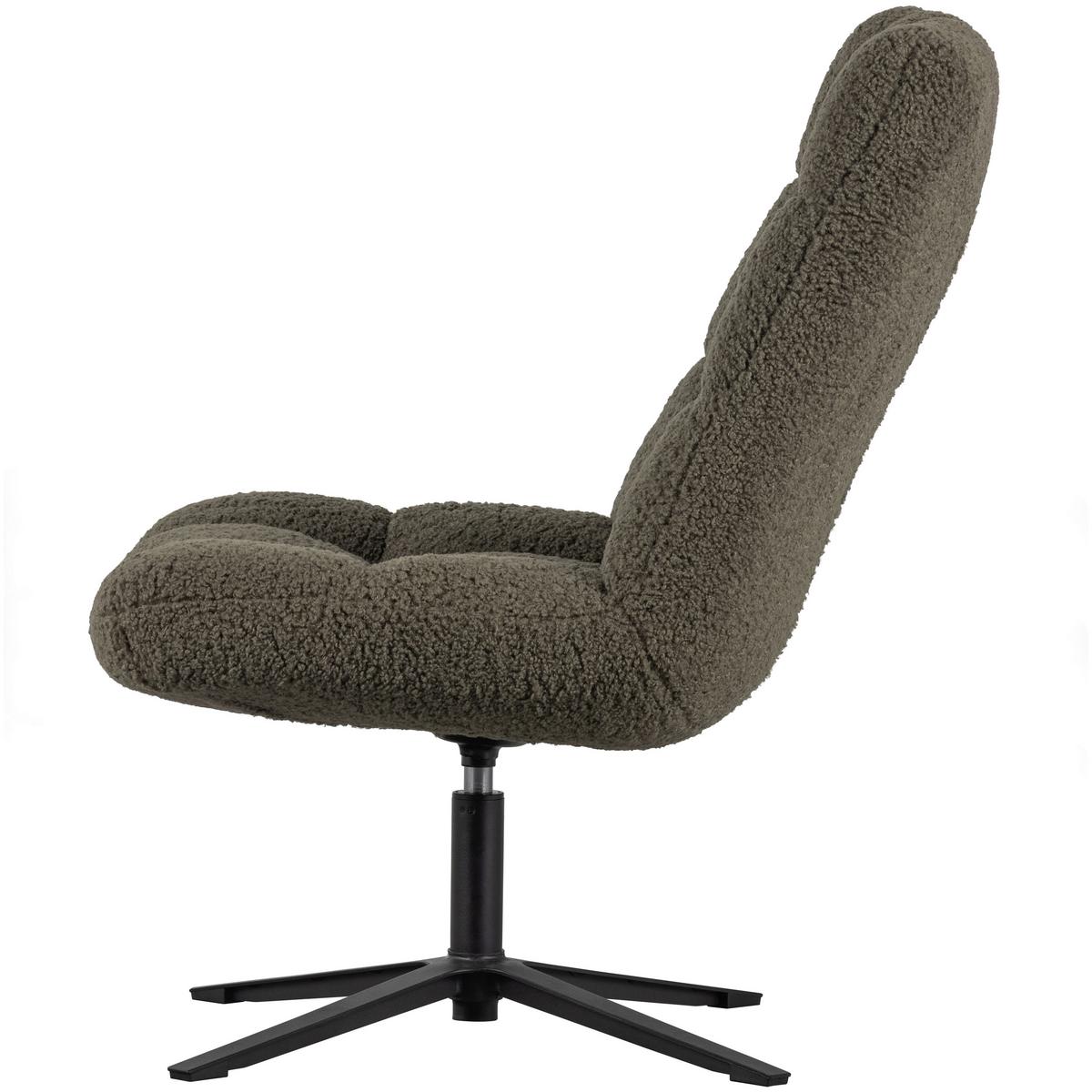 Sessel Job Dunkelgrün B: 70 cm - Dunkelgrün/Schwarz, Design, Textil/Metall (70/101/85cm) - Livetastic