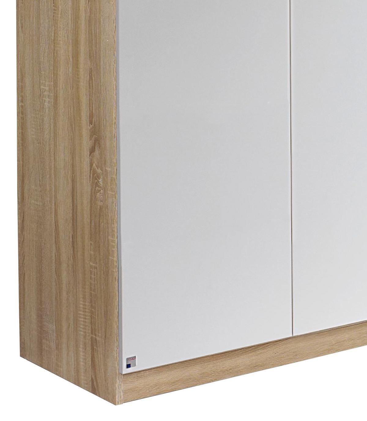 DULAP USI ROTATIVE FREISING - stejar Sonoma/alb, Modern, material pe bază de lemn (136/197/54cm) - Modern Living